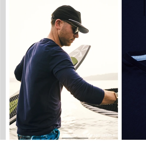 Greyson Other - Greyson Spirit Long Sleeve Tee Navy Blue Logo Front Mens Pima Cotton Sz XL